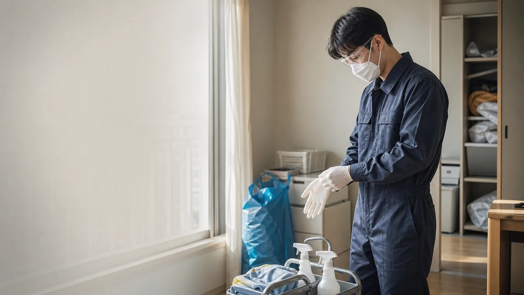 경기도 오산시 쓰레기집 청소 상담 안내를 위한 AI 생성 작업 이미지